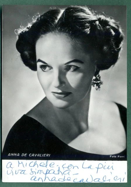 LIRICA-AUTOGRAFO-SOPRANO-ANNA DE CAVALIERI-in FEDORA 1962