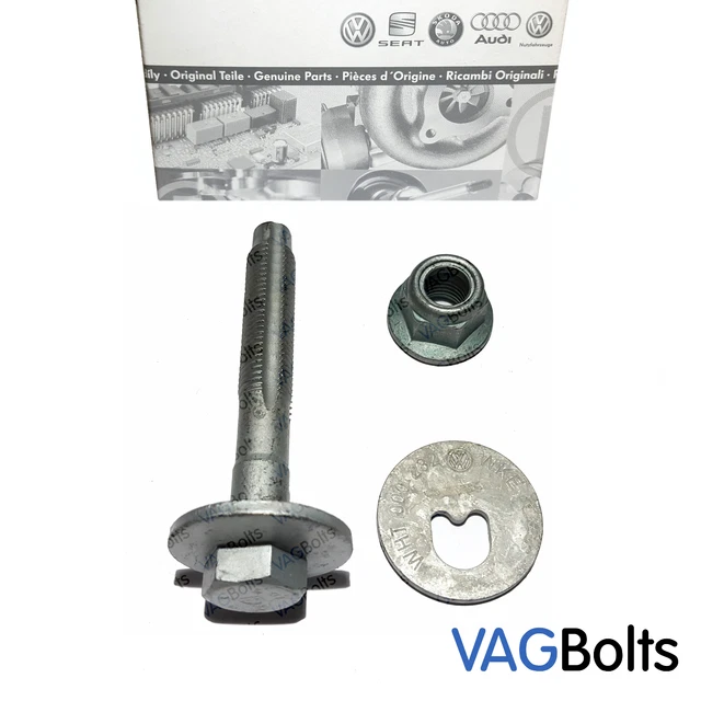 VW AUDI UPPER Rear Suspension Eccentric Bolt Nut Kit Camber Alignment Genuine £14.95 PicClick UK