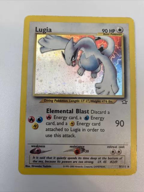 Pokemon Lugia Neo Genesis 9/111 Unlimited Holo Rare! MP/LP!