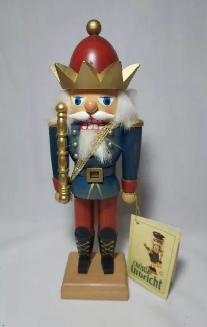 Christmas Nutcracker King Authentic German Erzgebirge - 11" Tall Vintage