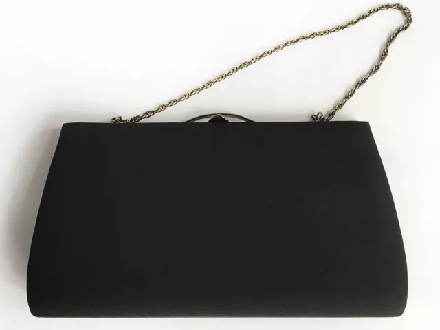 Vintage Unused Japanese Black Mofuku Kimono Handbag for Formal Occasions May16-P