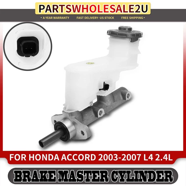 BRAKE MASTER CYLINDER w/ Reservoir & Sensor for Honda Accord 20032007