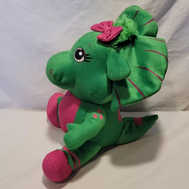 Baby Bop Plush Barney Stuffed Animal Toy Factory 2022 Green Purple Dinosaur 10" 2