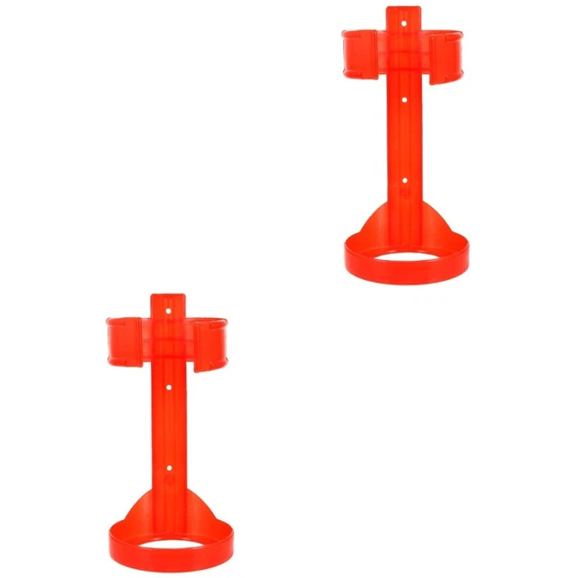 2 count appendiabiti estintore supporto in plastica per estintore Red