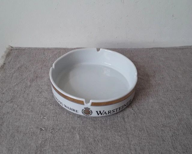 Vintage Glas Aschenbecher - WARSTEINER BIER - Brauerei  Werbung Alwe | 15cm