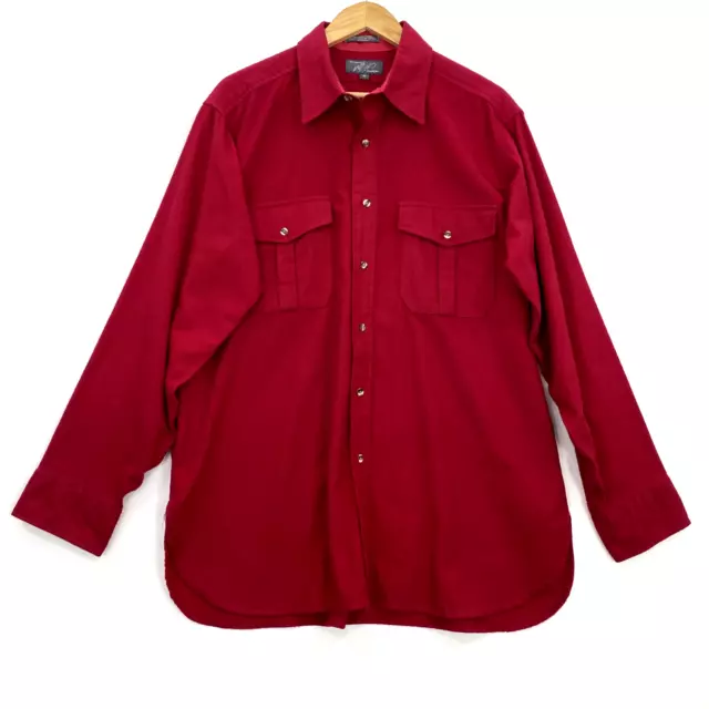 Lord & Taylor Kensington Men's Shirt Size XL Red Long Sleeve Button Up