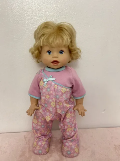 Little Mommy Real Loving Baby Walk & Giggle Doll  Works Fisher Price 15”