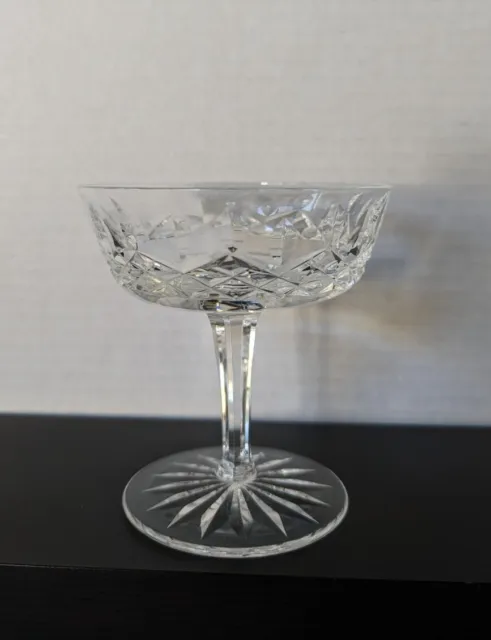 EUC Waterford Crystal Lismore Saucer Champagne Tall Sherbet Glass 4 1/8"