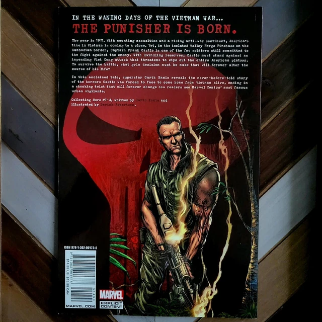 PUNISHER: BORN (Marvel 2016) HIGH GRADE TPB, Novel Collects #1-4 (GARTH ENNIS) 2