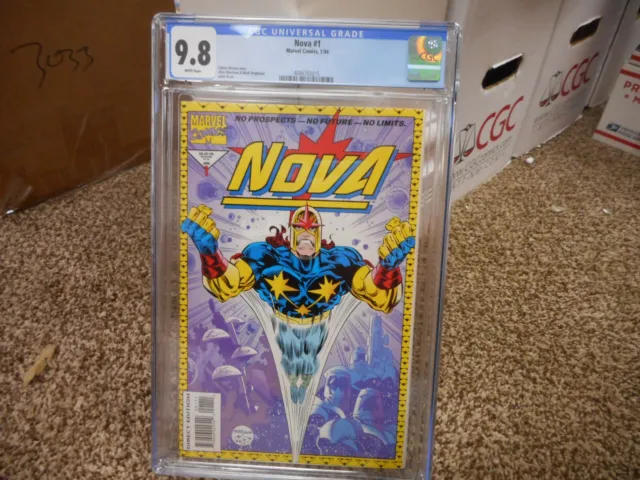 Nova 1 cgc 9.8 Marvel 1994 WHITE pgs NM MINT Guardians of the Galaxy COOL cover