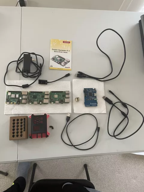 Raspberry Pi Lot Of 3. 1, 4 Model B And 2, 3 Model Bs Plus Accessories