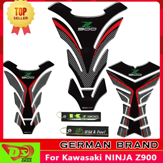 For Kawasaki NINJA Z900 New 3D Tank Traction Gas Pad Knee Fuel Side Grips Decals