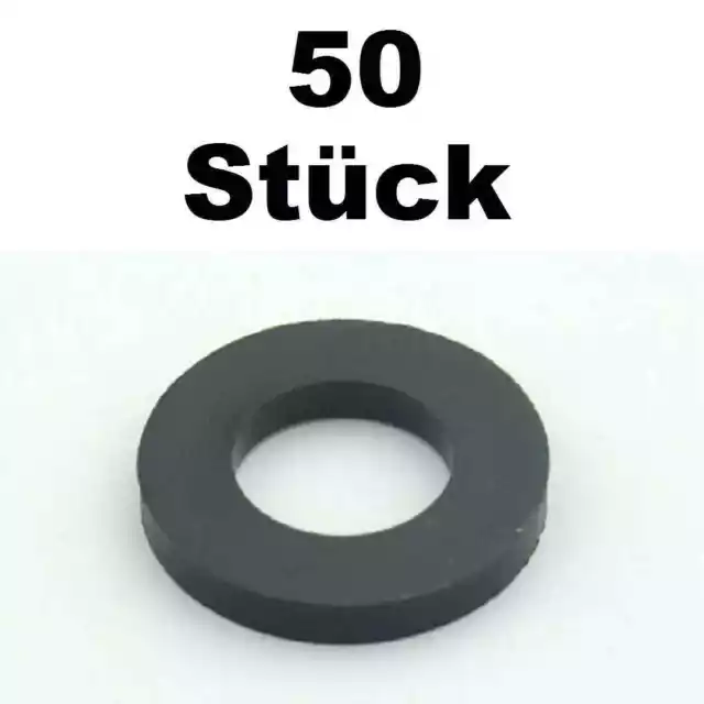 50 pièces rondelles M6 noires DIN 125 plastique polyamide disques en U NEUF