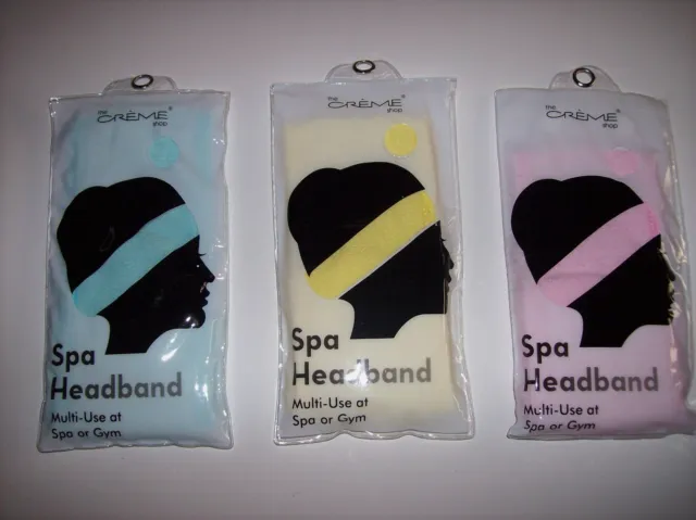 The Creme Shop Spa Gym Headband 3.5" Wide Soft Terry Select Color OSFM NIP