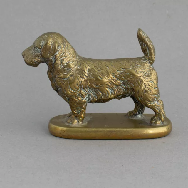 Rare ASPREY Heavy Brass TERRIER DOG Design CAR MASCOT Nicely Detailed