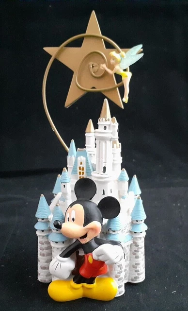 Disney Theme Parks Mickey Mouse/Tinker Bell Sleeping Beauty Castle Figurine~EUC!
