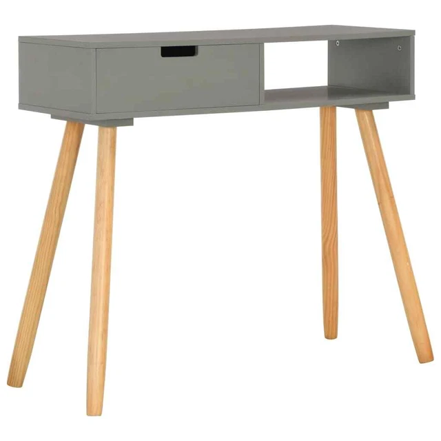 Mesa consola de madera maciza de pino 80x30x72 cm marrón vidaXL