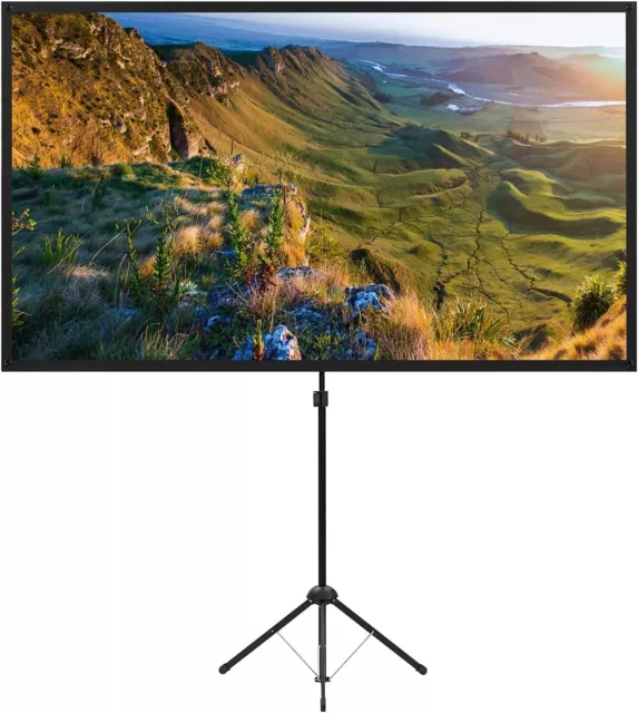 Projector Screen with Stand Outdoor Projector Screen 80 Inch 16:9 and Tripod