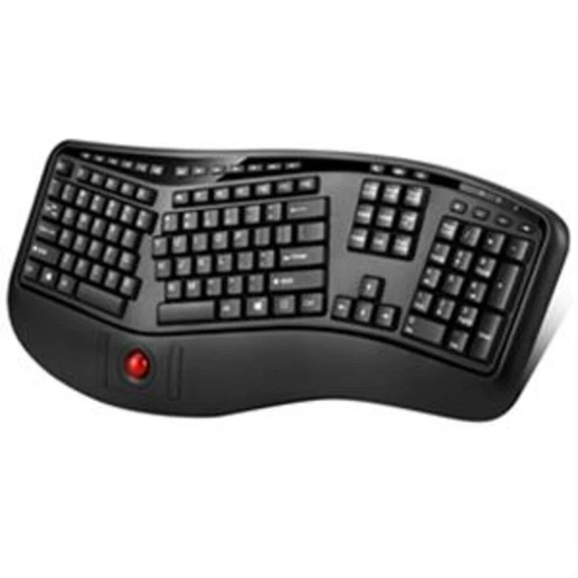 ADESSO WKB3500UB WIRELESS Keyboard Ergonomic Trackball Retail 99.28