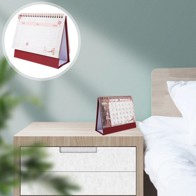 CALENDAR 2024 CALENDARS Cherry Blossoms Desk Office Decore Fold 11.84