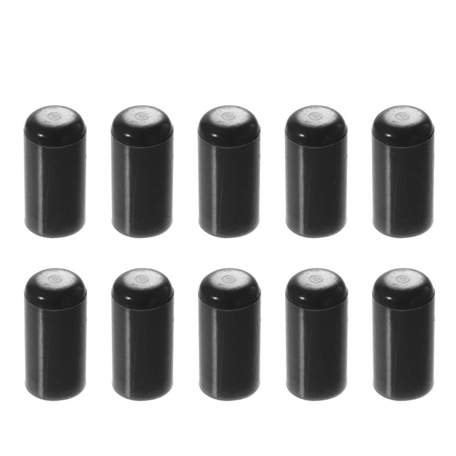 10Pcs 6mm 0.24" Voiture Silicone Aspirateur Tuyau Tube Terminal Bouchon Noir