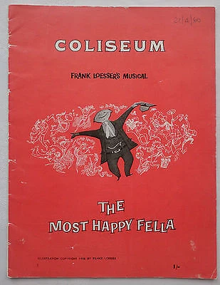 The Most Happy Fella.frank Loesser.coliseum Programme 60.Inia Wiata.edwin Steffe