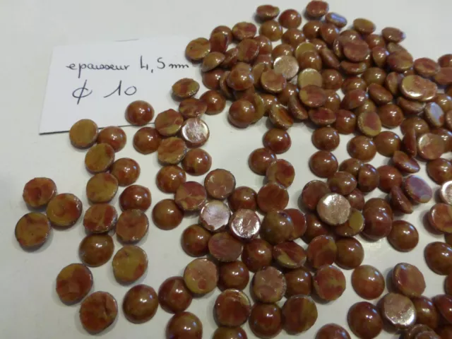 lot de 165 cabochon imitation pierre diamètre 10 mm scrap déco bijou