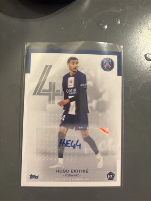 HUGO EKITIKE AUTO ROOKIE /75 2022-23 Topps Chrome Blue Wave PSA 10 
