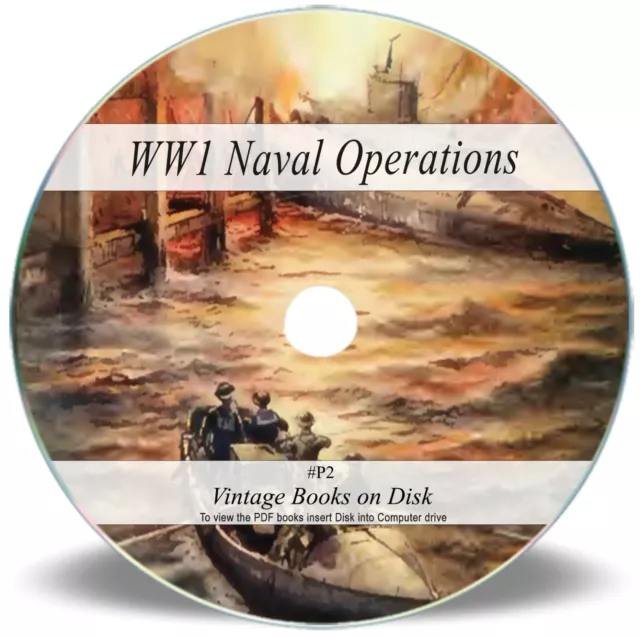 Navy Battles & Ships of World War 1 -220 Old Books on DVD - WW1 The Great War P2