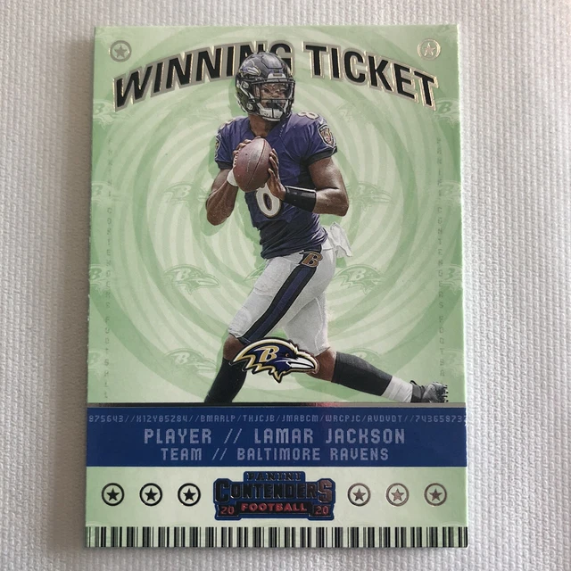 LAMAR JACKSON ~ 2020 Panini Contenders "Winning Ticket" Insert # WT4 ~ RAVENS
