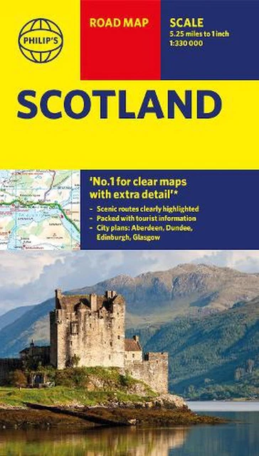 PHILIP'S SCOTLAND ROAD Map by Philip's Maps Map Book £11.99 - PicClick UK