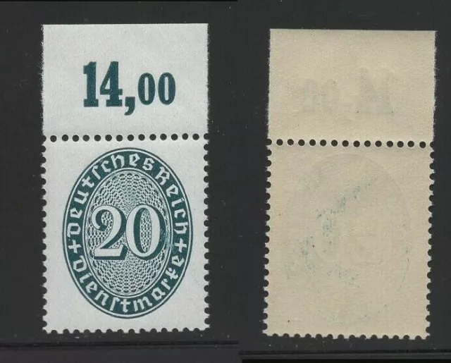 Deutsches Reich Dienstmarke D 119 X P OR postfrisch mit Kurzbefund Schlegel BPP