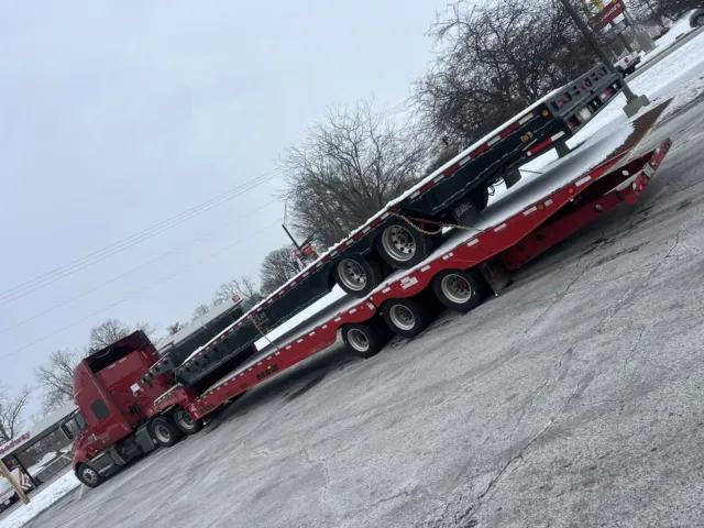 2008 Landoll 950C 51-15 35 Ton Traveling Tail Flatbed Equipment Trailer