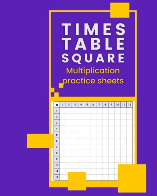 Tree Times Table Square TIMES TABLE SQUARE: Multiplication Practice Sheets £11.72 - PicClick UK