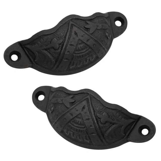 Cast Iron Drawer Pulls Pull Cabinet Handles Antique Rustic Vintage Door Handle 3