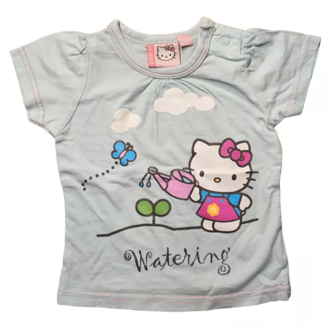 Mignon Bébé T-Shirt Hello Kitty Taille 68 Printemps Été