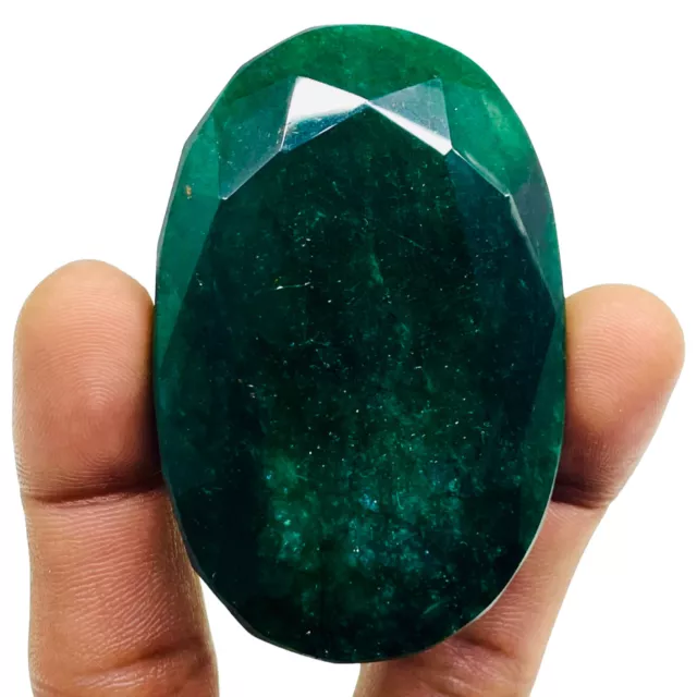 640 Cts Certified Natural Emerald Stunning Green Huge Oval Cut Loose Gemstone 3