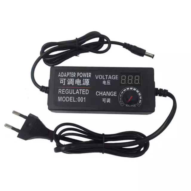 3-12V 5A 60W Voltage Variable Adjustable AC/DC Power LCD Display  Supply Adapter 2