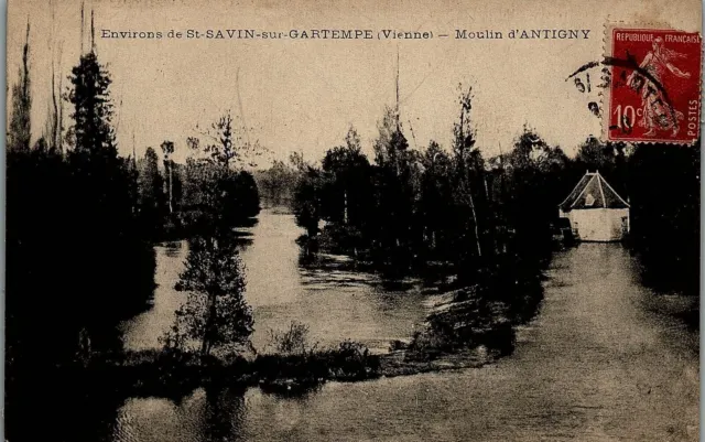 1917 Environs De St-Savin Sur Gartempe (Vienne) Moulin D'antigny Postcard 14-139