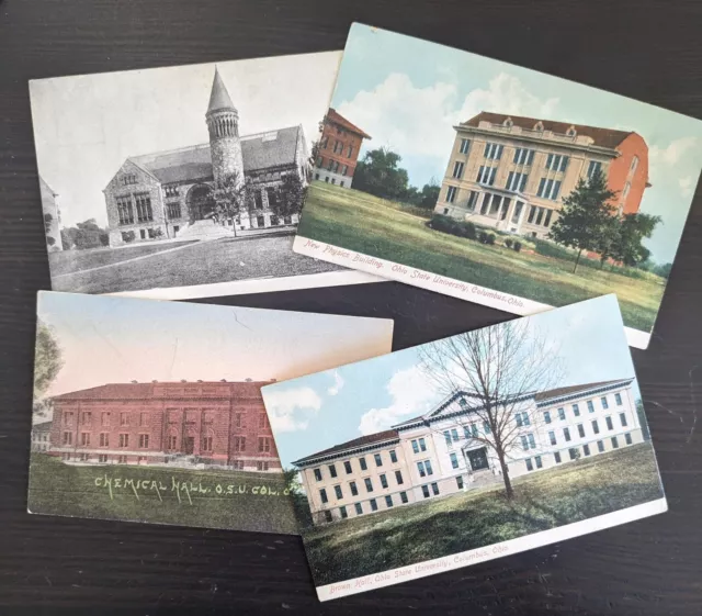 Group of Ohio State University OSU Buildings Columbus OH Vintage Postcards