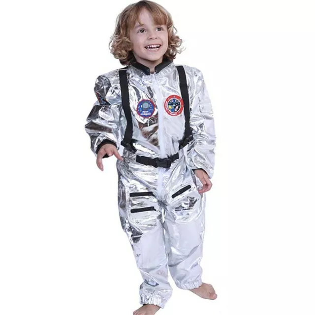 Kids Astronaut Costume Spaceman NASA Boys Girls Book Day Week Fancy Dress Outfit