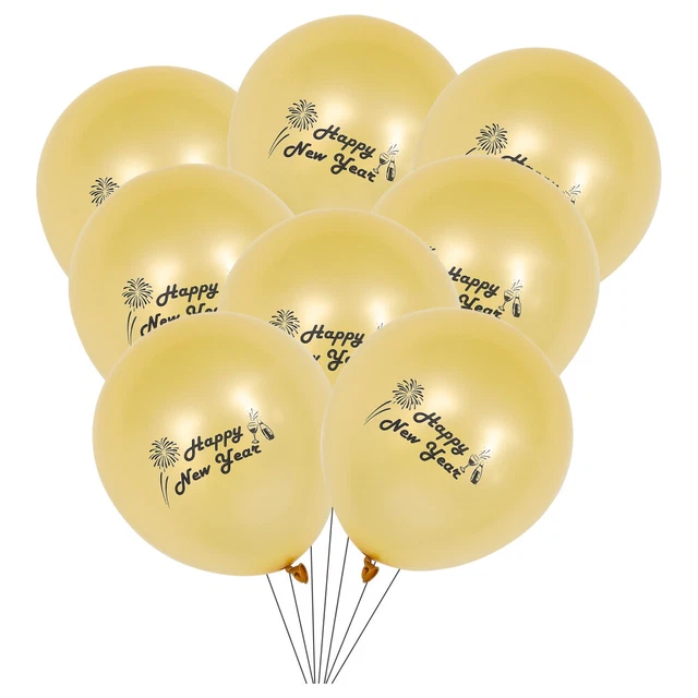 20pcs ballons de nouvel an élégants décorations de fête ballons de bonne année