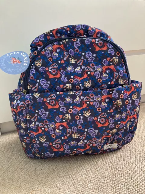 Fab BNWT Cath Kidston Recycled Rose Ditsy Pinball Blue / Multicolour Backpack