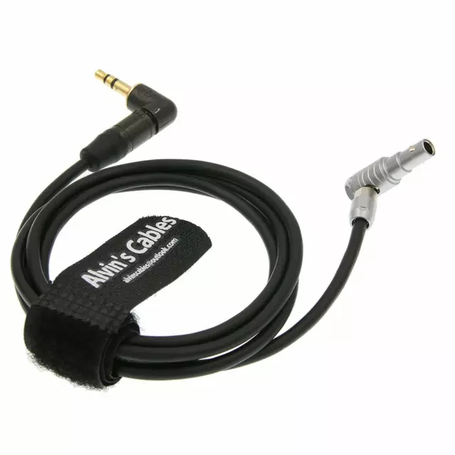 5 Pin Right Angle Male to Right Angle 3.5mm TRS Cable for ARRI Mini Audio