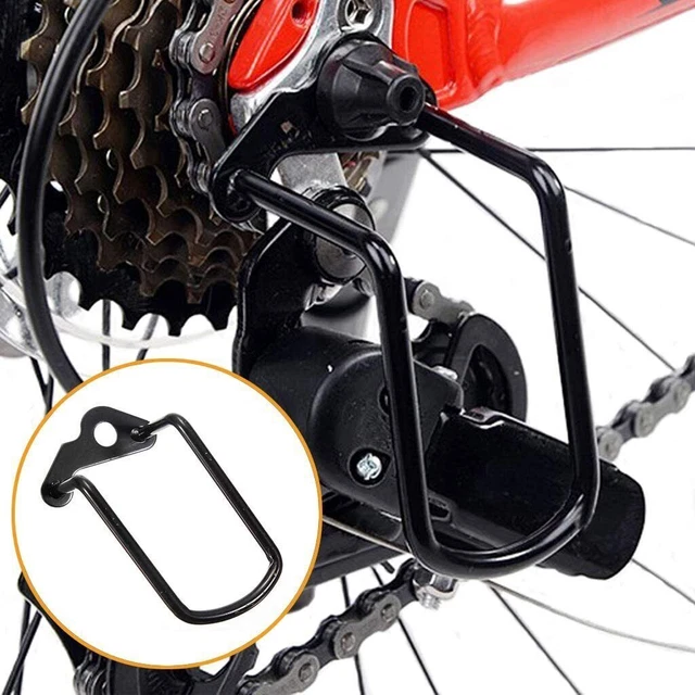 Protection De Dérailleur Arrière Pour Vélo - En Fer, Noir, Pour VTT, Route, Vélo Pliant