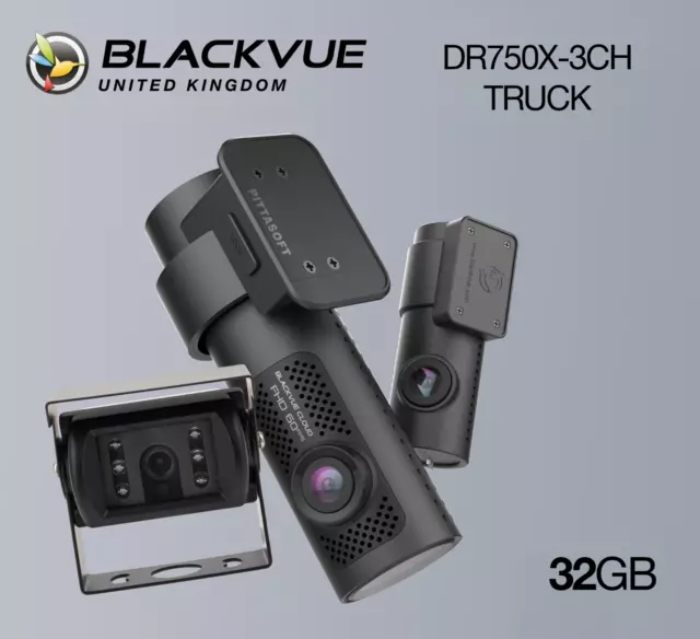 BlackVue Dash Cam DR750X-3CH TRUCK Front and Rear Wi-Fi GPS (32GB) - NEW