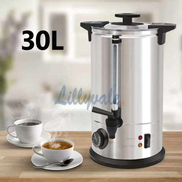 30 Litre Electric Stainless Steel Catering Water Boiler Tea Urn Commercial