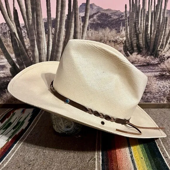 VINTAGE STETSON STRAW Cowboy Hat $25.00 - PicClick