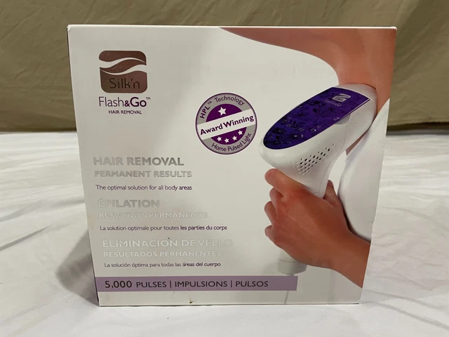 Silk'n Flash & Go Luxx Permanent Hair Removal Device HPL Technology + BAG