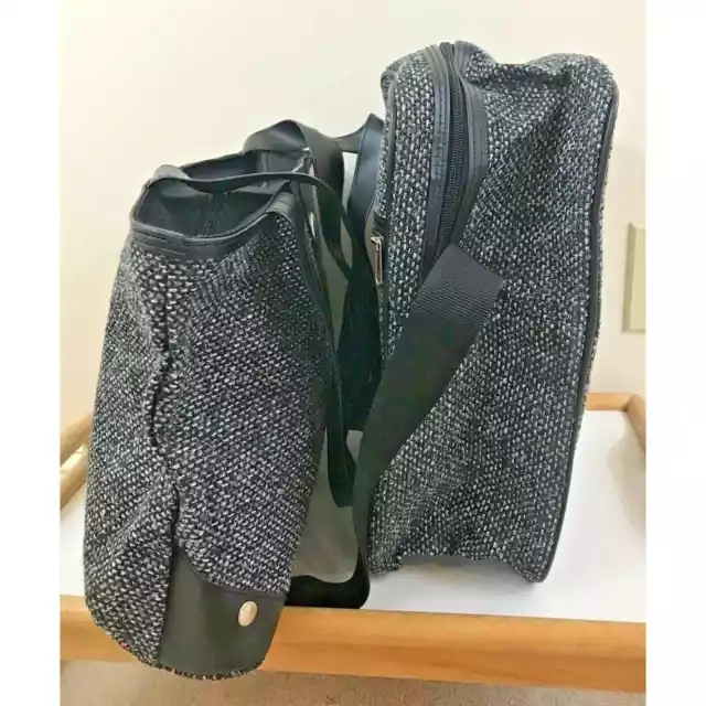 Bolso de mano y bolso de mano Kluge para pasar la noche, juego de equipaje de 2 piezas gris tweed DÍA DE LA MADRE 3